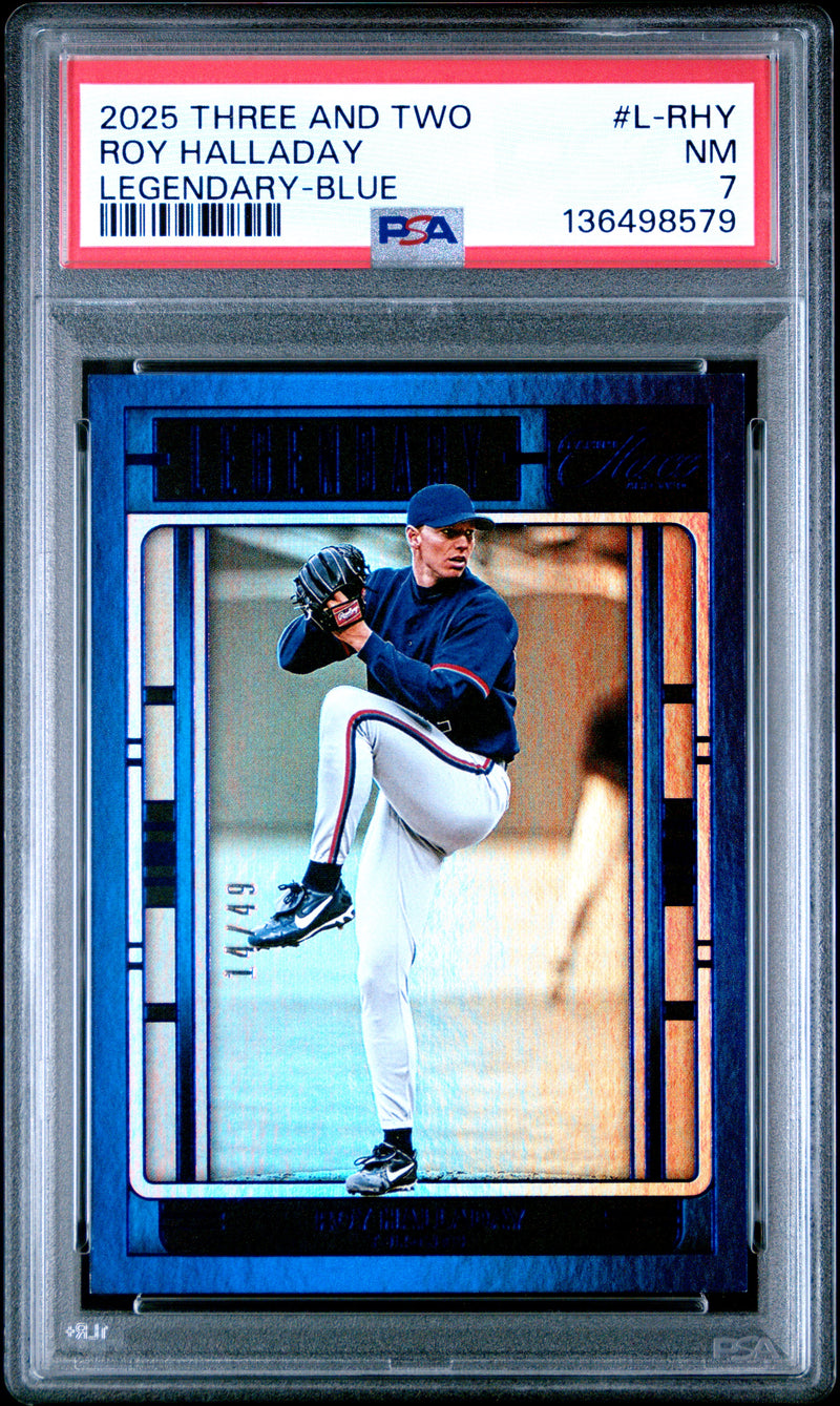 Roy Halladay #L-RHY 2025 Panini Three And Two Legendary PSA 7