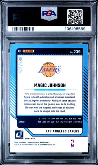 Magic Johnson #239 2024 Panini Donruss Optic PSA 9