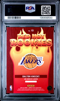 Dalton Knecht #10 2024 Panini Donruss Optic Red Hot Rookies PSA 10