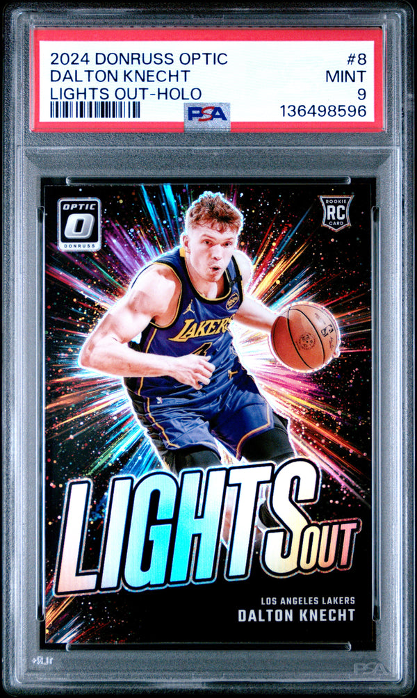 Dalton Knecht #8 2024 Panini Donruss Optic Lights Out PSA 9