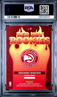Zaccharie Risacher #9 2024 Panini Donruss Optic Red Hot Rookies PSA 8