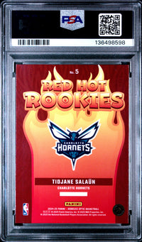 Tidjane Salaun #5 2024 Panini Donruss Optic Red Hot Rookies PSA 10