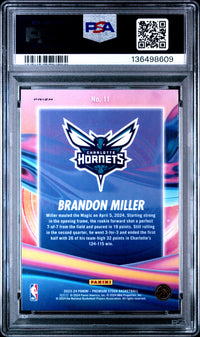 Brandon Miller #11 2023 Panini Hoops Premium Stock Anti Gravity PSA 10