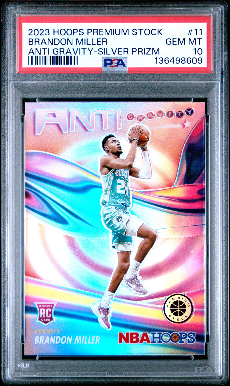 Brandon Miller #11 2023 Panini Hoops Premium Stock Anti Gravity PSA 10