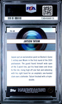 Jayson Tatum #FS20 2024 Topps Chrome Film Study PSA 10