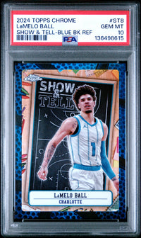 Lamelo Ball #ST8 2024 Topps Chrome Show And Tell PSA 10