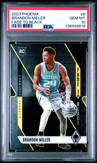 Brandon Miller #8 2023 Panini Phoenix Fade To Black PSA 10