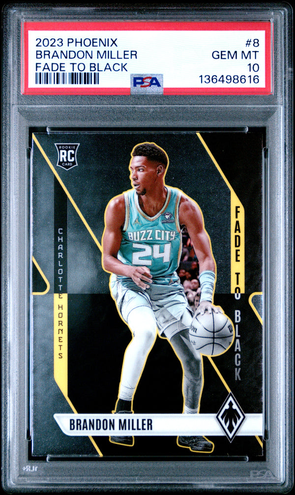 Brandon Miller #8 2023 Panini Phoenix Fade To Black PSA 10
