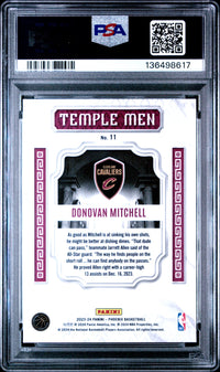 Donovan Mitchell #11 2023 Panini Phoenix Temple Men PSA 10