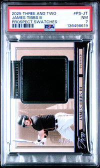 James Tibbs Iii #PS-JT 2025 Panini Three And Two Prospect Swatches PSA 7