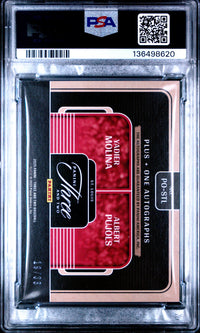 Molina/Pujols #PO-STL 2025 Panini Three And Two Plus One Autographs PSA 8