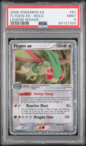 Flygon Ex-Holo #87 2006 Pokemon Ex Legend Maker PSA 9