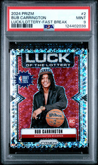 Bub Carrington #2 2024 Panini Prizm Luck Of The Lottery PSA 9