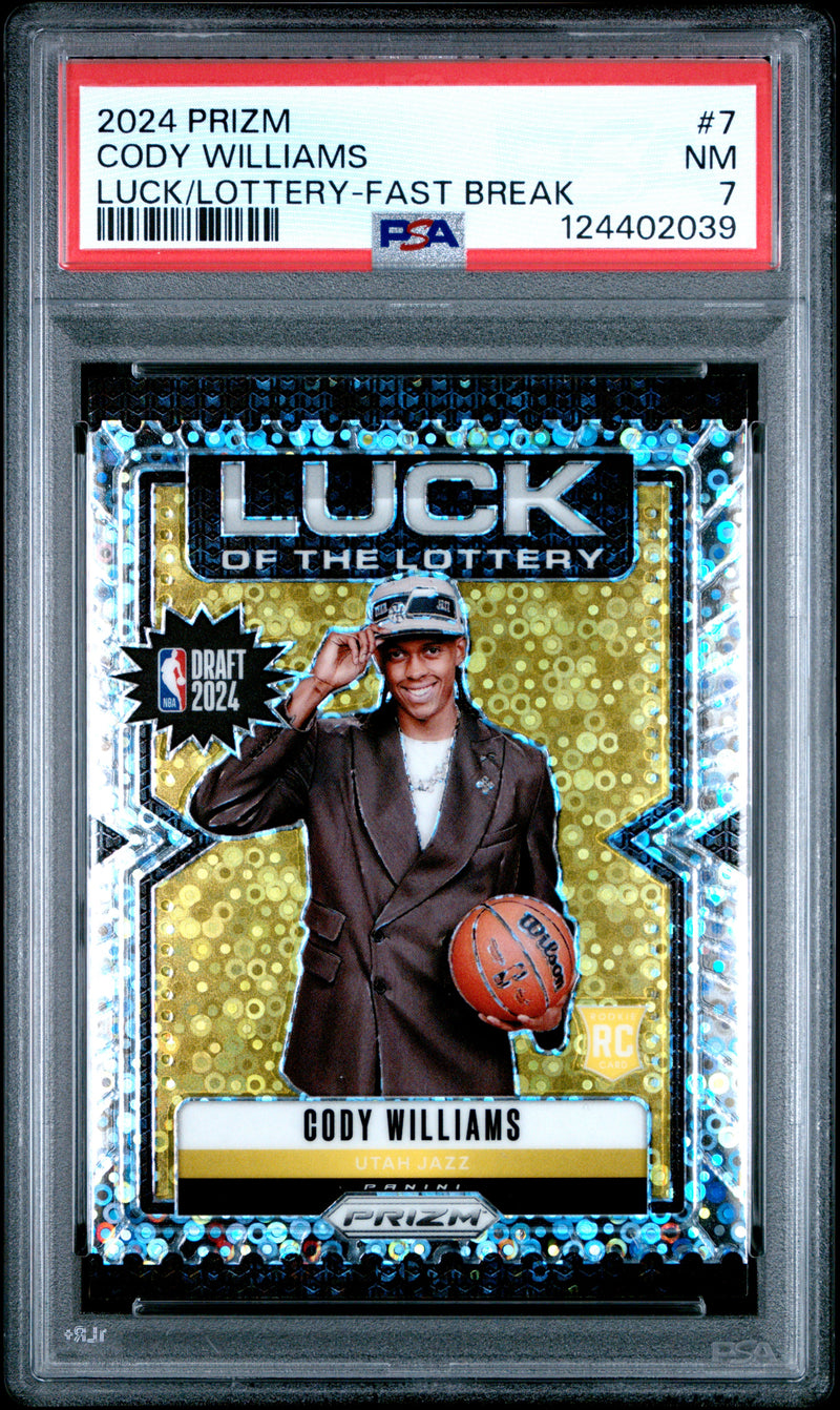 Cody Williams #7 2024 Panini Prizm Luck Of The Lottery PSA 7