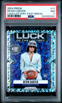 Devin Carter #11 2024 Panini Prizm Luck Of The Lottery PSA 7