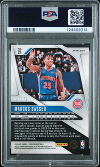 Marcus Sasser #21 2024 Panini Prizm PSA 10