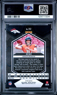 Bo Nix #312 2024 Panini Mosaic PSA 10