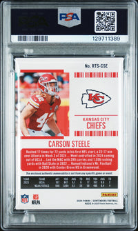 Carson Steele #RTSCSE 2024 Panini Contenders Rookie Ticket Swatches PSA 9