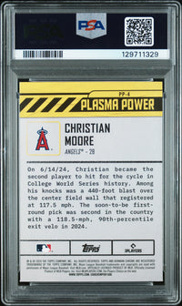 Christian Moore #PP4 2024 Bowman Draft Plasma Power PSA 10