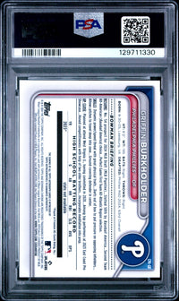 Griffin Burkholder #CPAGB 2024 Bowman Draft Chrome Prospect Autographs PSA 9
