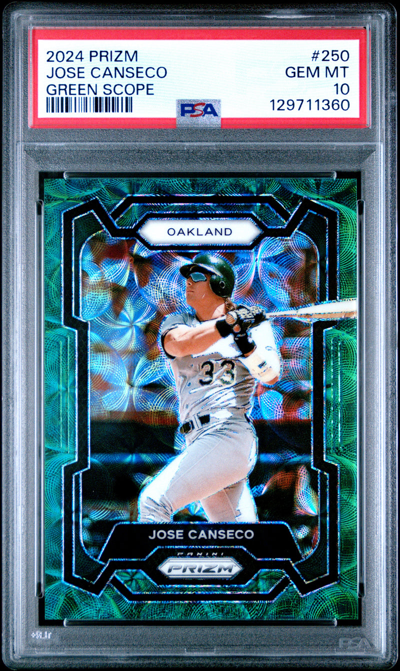 Jose Canseco #250 2024 Panini Prizm PSA 10