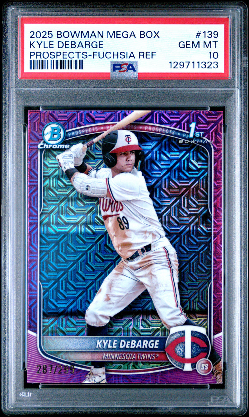 Kyle Debarge #139 2025 Bowman Mega Box Chrome Prospects PSA 10