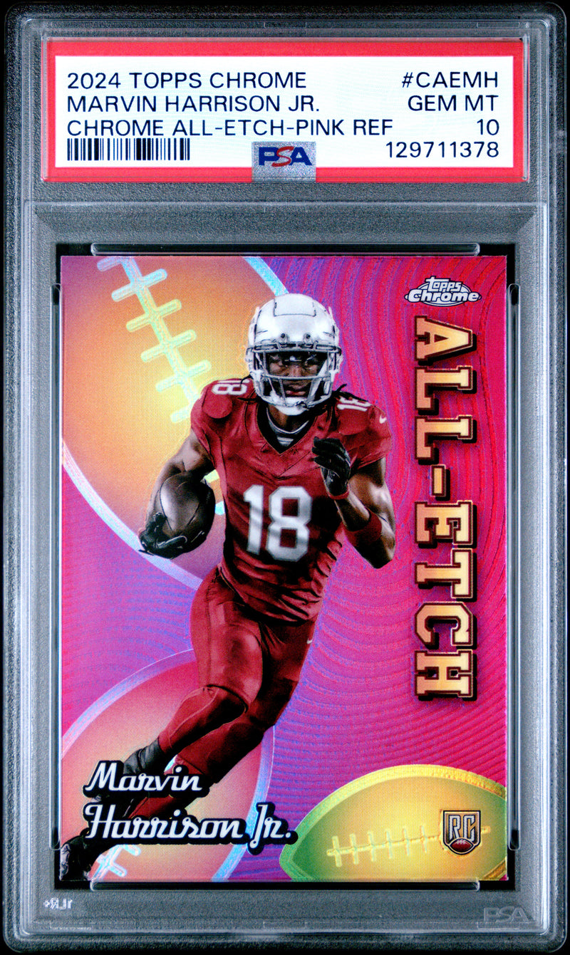Marvin Harrison Jr. #CAEMH 2024 Topps Chrome Chrome All-Etch PSA 10