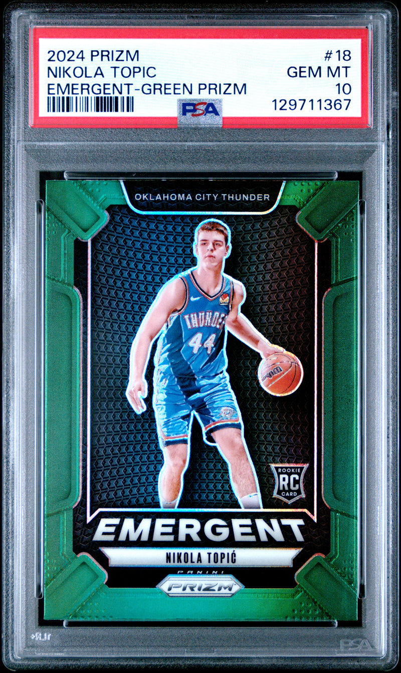 Nikola Topic #18 2024 Panini Prizm Emergent PSA 10