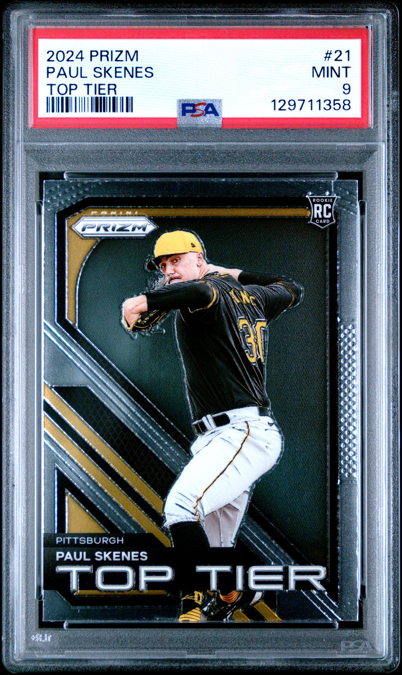 Paul Skenes #21 2024 Panini Prizm Top Tier PSA 9 a