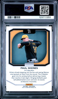 Paul Skenes #21 2024 Panini Prizm Top Tier PSA 9 b