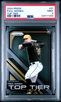 Paul Skenes #21 2024 Panini Prizm Top Tier PSA 9 b