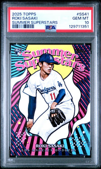 Roki Sasaki #SS41 2025 Topps Summer Superstars PSA 10