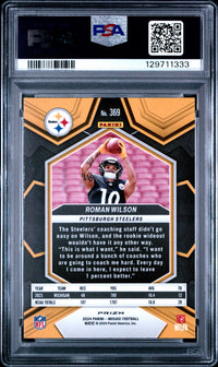 Roman Wilson #369 2024 Panini Mosaic PSA 10