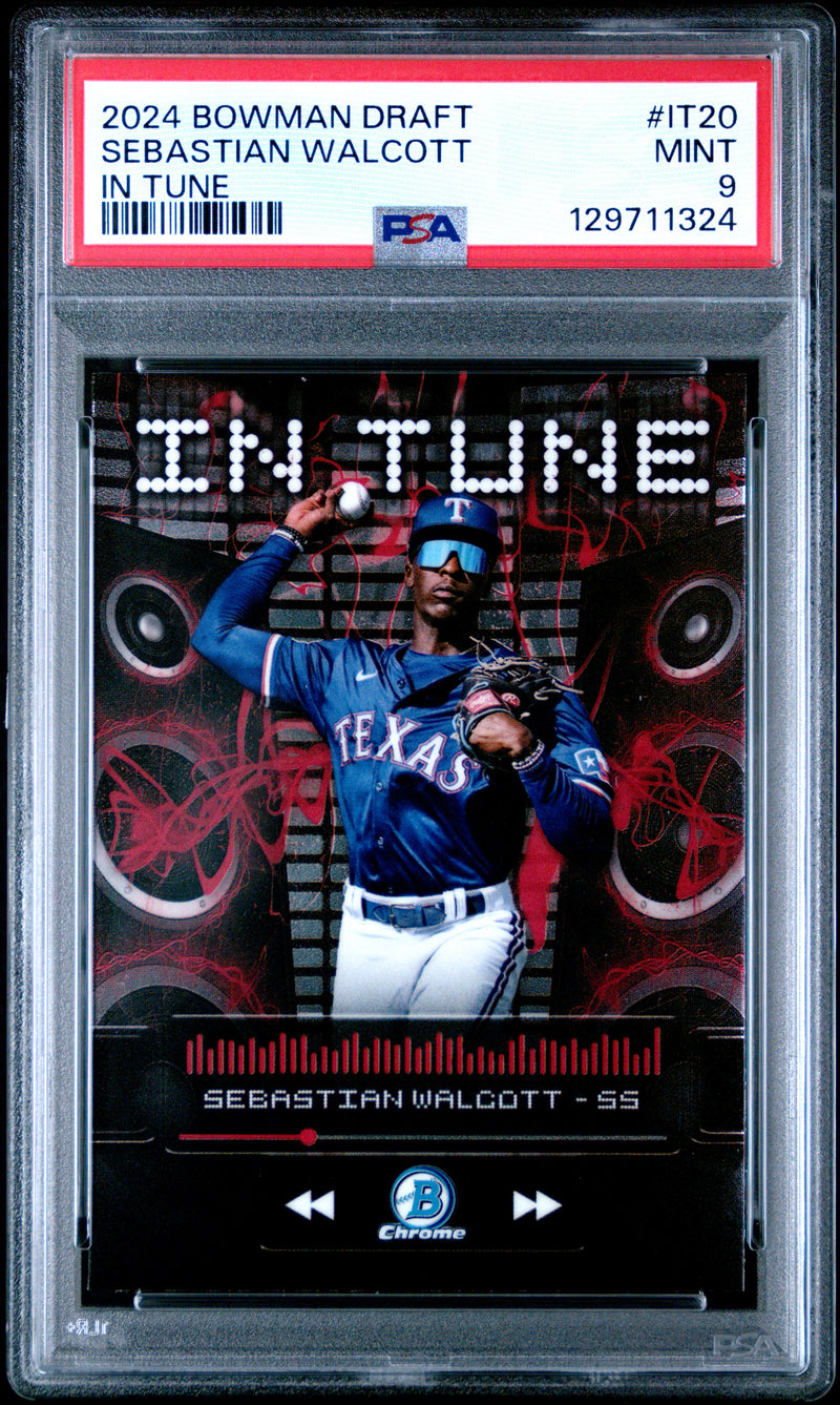 Sebastian Walcott #IT20 2024 Bowman Draft In Tune PSA 9