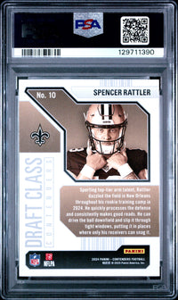 Spencer Rattler #10 2024 Panini Contenders Draft Class Contenders PSA 9