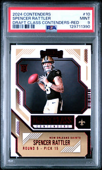 Spencer Rattler #10 2024 Panini Contenders Draft Class Contenders PSA 9