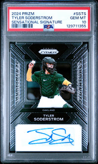 Tyler Soderstrom #SSTS 2024 Panini Prizm Sensational Signatures PSA 10