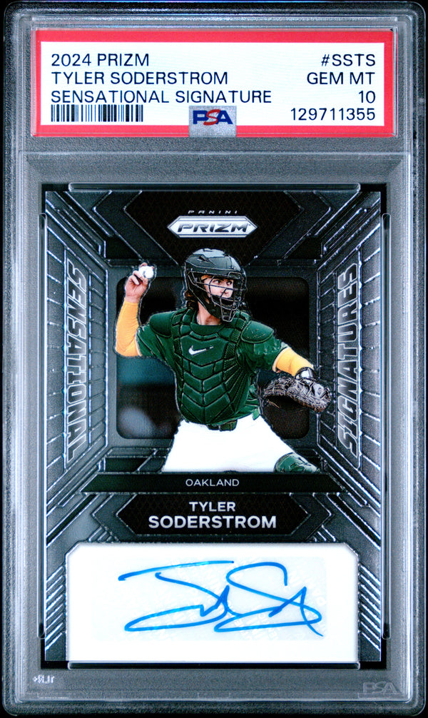 Tyler Soderstrom #SSTS 2024 Panini Prizm Sensational Signatures PSA 10