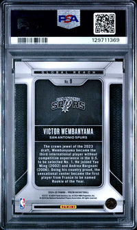 Victor Wembanyama #9 2024 Panini Prizm Global Reach PSA 7