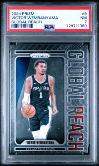 Victor Wembanyama #9 2024 Panini Prizm Global Reach PSA 7