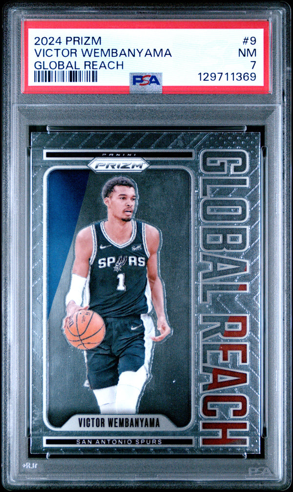 Victor Wembanyama #9 2024 Panini Prizm Global Reach PSA 7