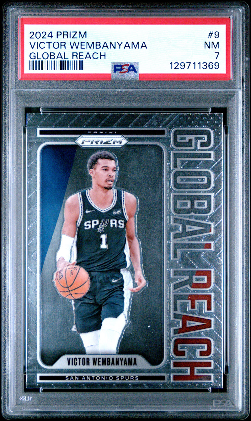 Victor Wembanyama #9 2024 Panini Prizm Global Reach PSA 7