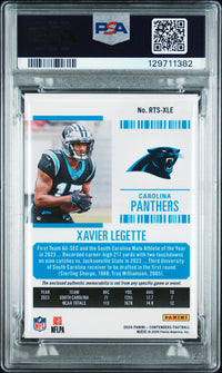 Xavier Legette #RTSXLE 2024 Panini Contenders Rookie Ticket Swatches PSA 9