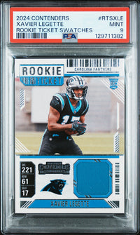 Xavier Legette #RTSXLE 2024 Panini Contenders Rookie Ticket Swatches PSA 9