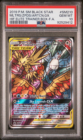Mltrs/Zpds/Artcn.Gx #SM210 2019 Pokemon Sm Black Star Promo PSA 10