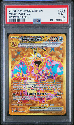Charizard Ex #228 2023 Pokemon Obf En-Obsidian Flames PSA 9