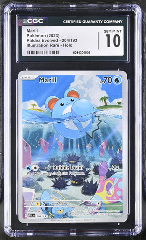 Marill #204/193 2023 Paldea Evolved CGC 10