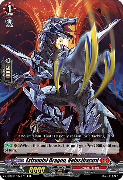 Extremist Dragon, Velocihazard (D-BT01/059EN) [Genesis of the Five Greats]