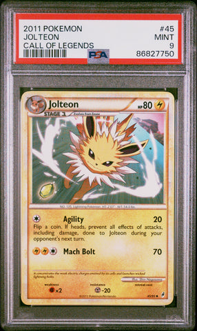 Jolteon #45 2011 Pokemon Call Of Legends PSA 9
