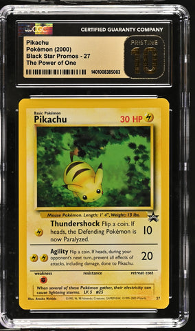 Pikachu #27 2000 Black Star Promos CGC 10